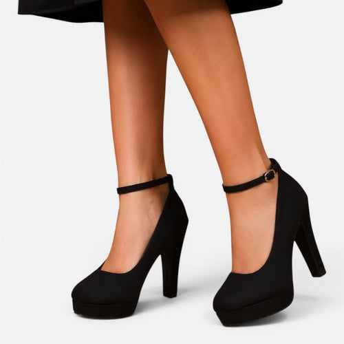 Black Platform Heels for Women | Evening & Wedding Wear, Stylish Design