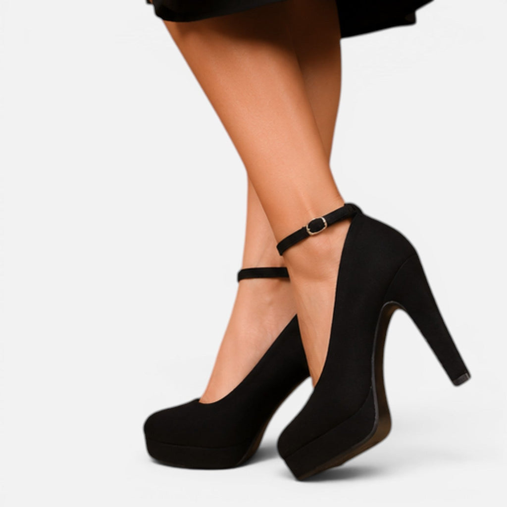 Black Platform Heels for Women | Evening & Wedding Wear, Stylish Design