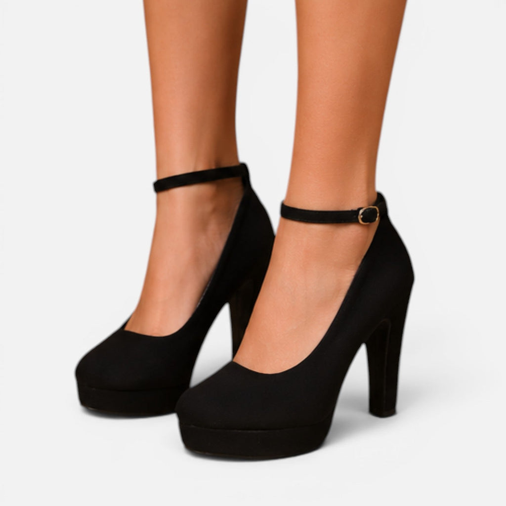 Black Platform Heels for Women | Evening & Wedding Wear, Stylish Design