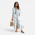 Bohemian Maxi Dress for Women | Lightweight Summer Button Design
