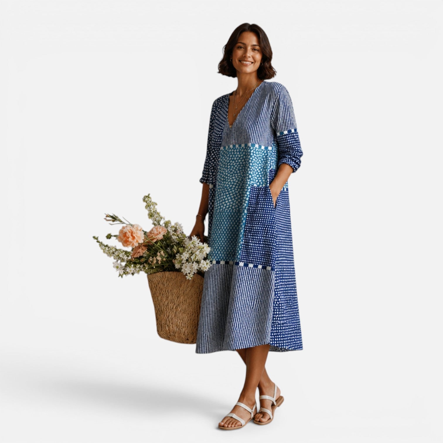 Boho Midi Dress for Women | Lightweight Summer Style | Casual Wear