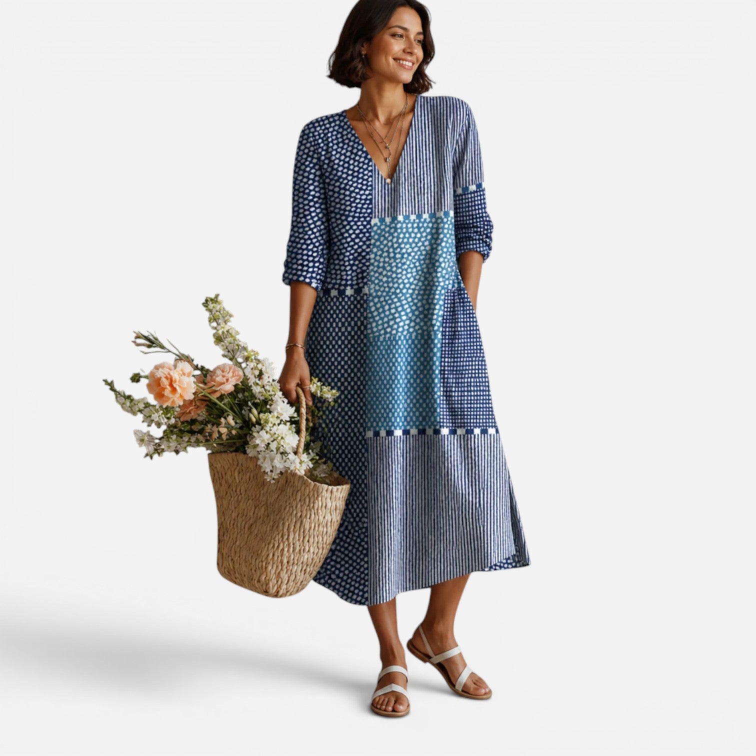 Boho Midi Dress for Women | Lightweight Summer Style | Casual Wear