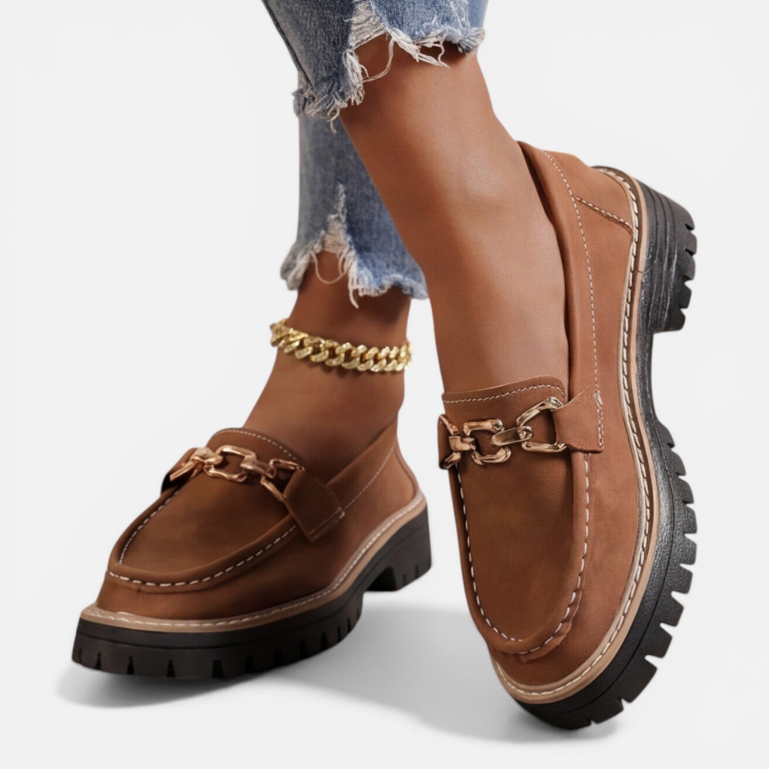 Chunky Loafers for Women | Comfortable Slip-On Casual Shoes