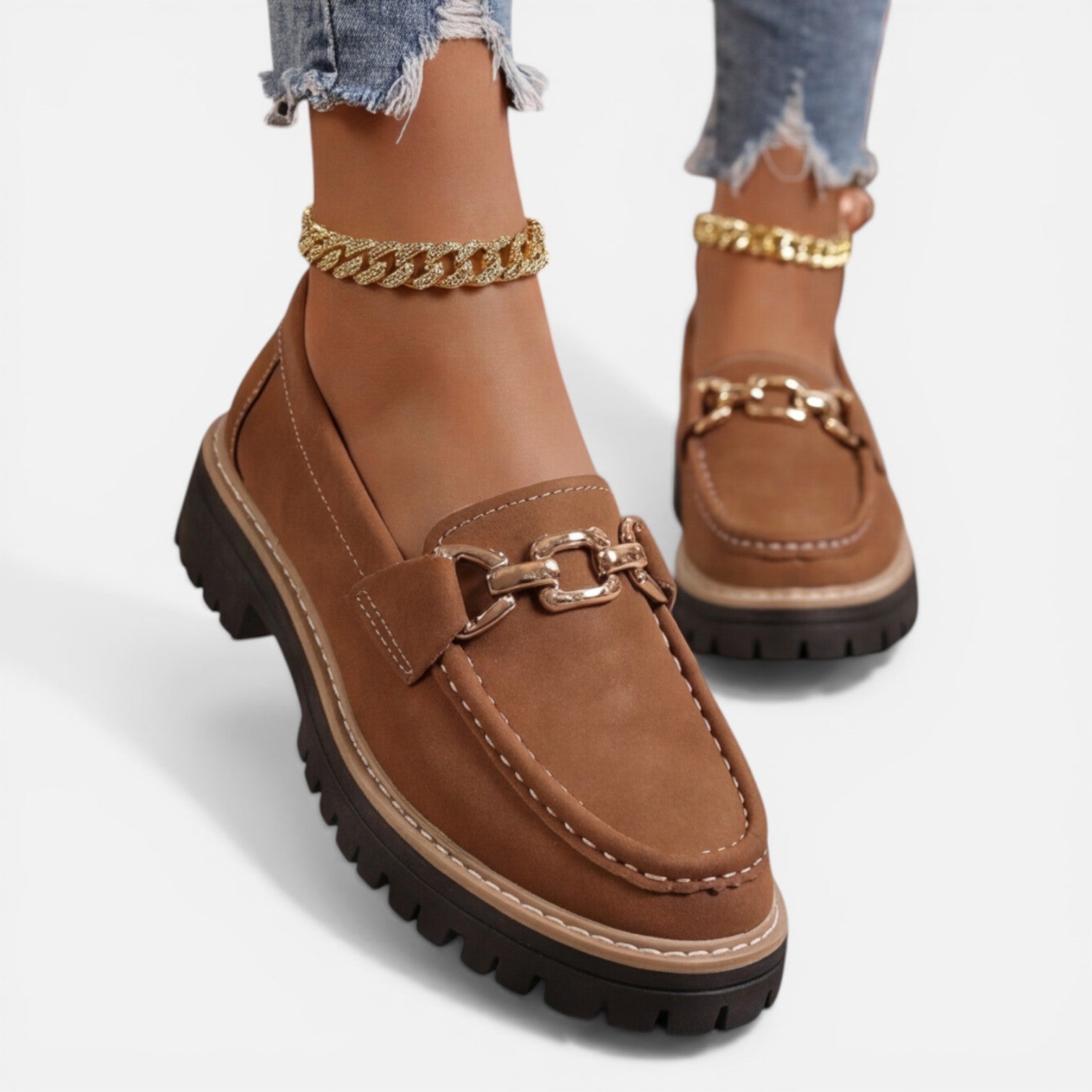Chunky Loafers for Women | Comfortable Slip-On Casual Shoes
