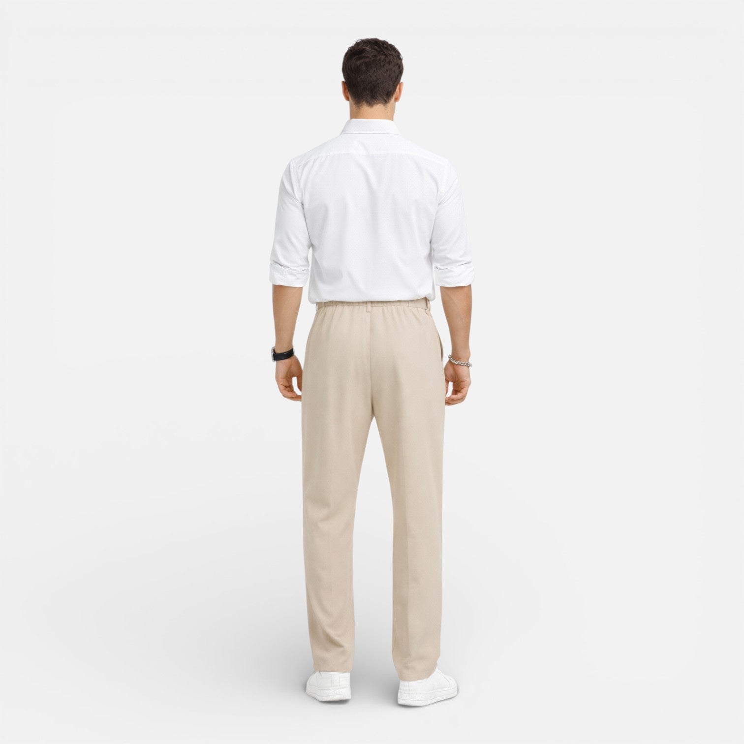 Classic Fit Men's Trousers - Elegant Tailored Style for Formal Wear