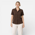 Classic Short Sleeve Women's Button-Up Shirt in Soft Cotton for Casual Wear