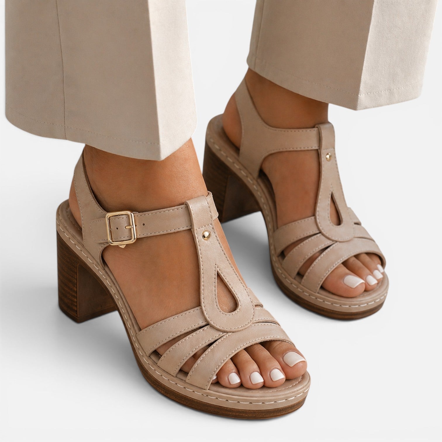 Comfortable Block Heel Sandals for Women | Summer Walking Footwear