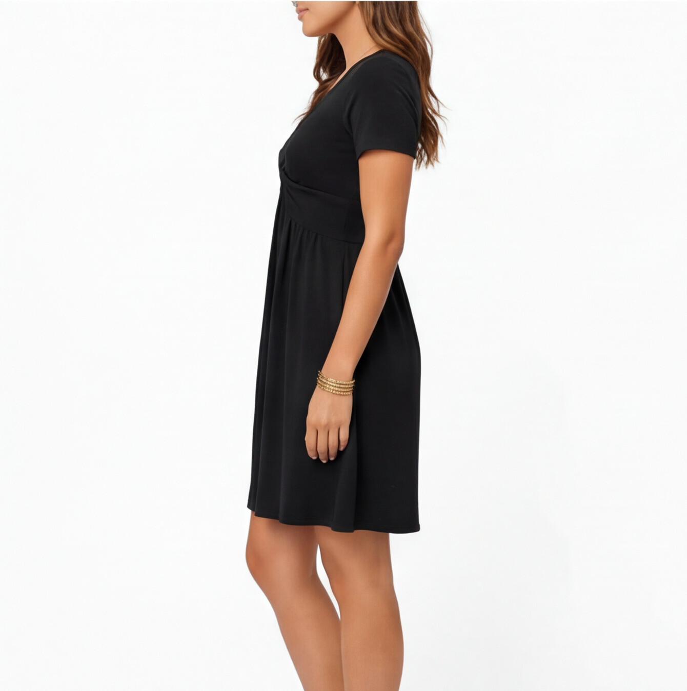 Cotton V-Neck Summer Dress for Women - Casual Comfortable Fit