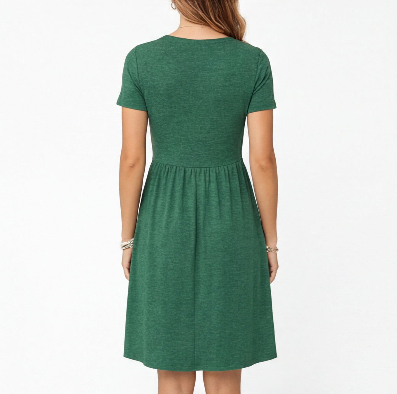 Cotton V-Neck Summer Dress for Women - Casual Comfortable Fit