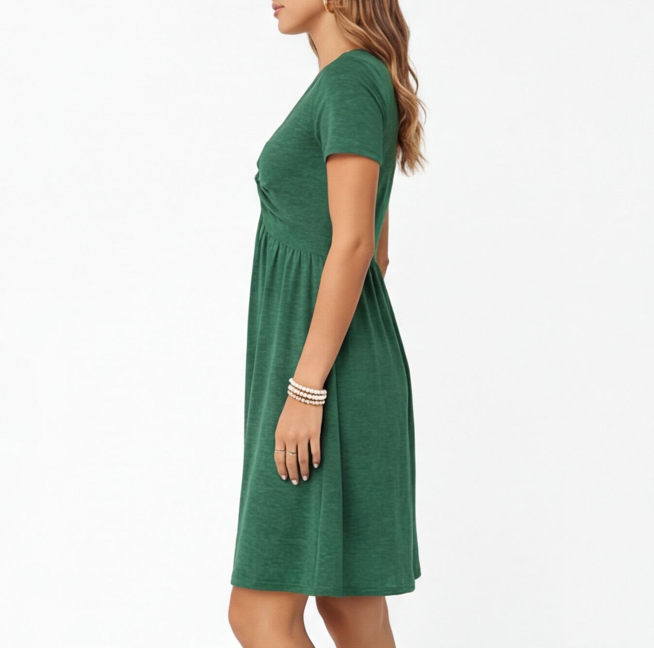 Cotton V-Neck Summer Dress for Women - Casual Comfortable Fit