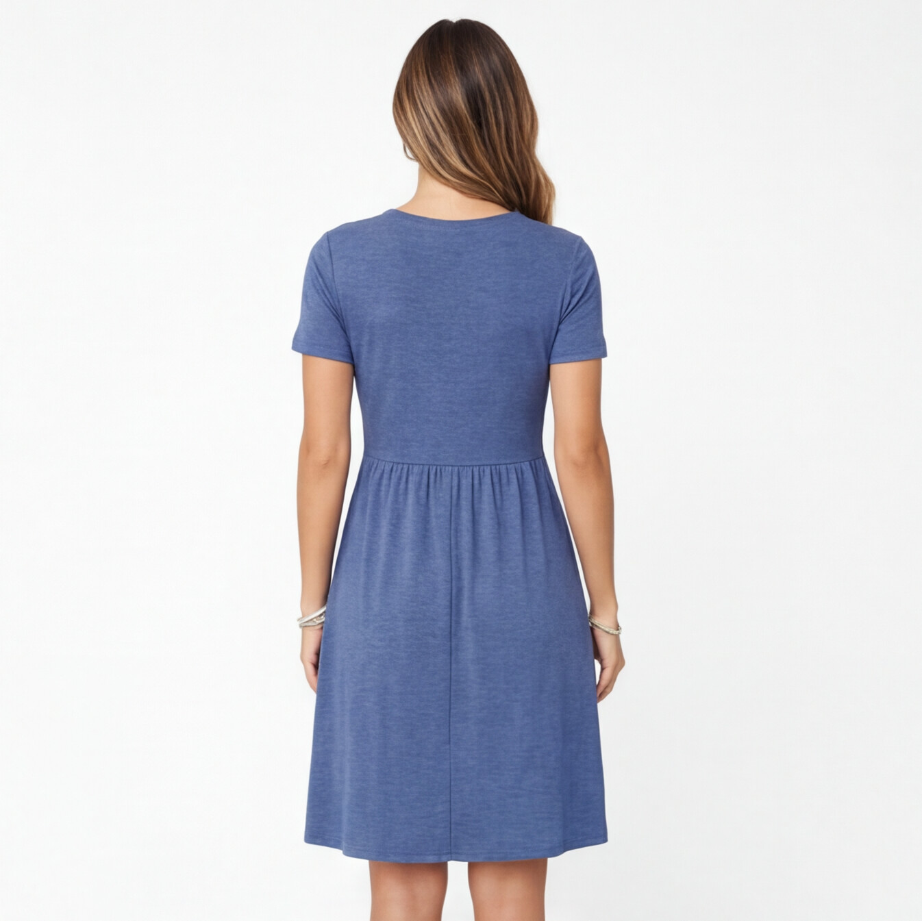 Cotton V-Neck Summer Dress for Women - Casual Comfortable Fit