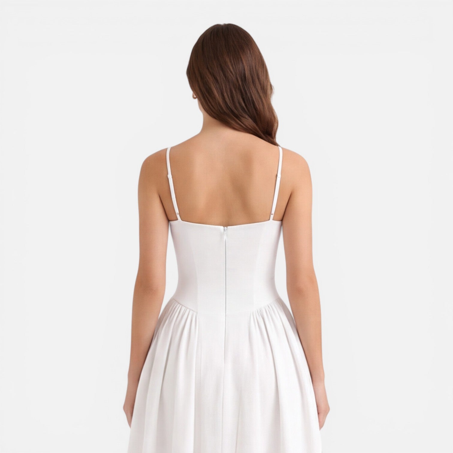 Elegant A-Line Midi Dress for Women | Wedding Guest Outfit in Soft Fabric