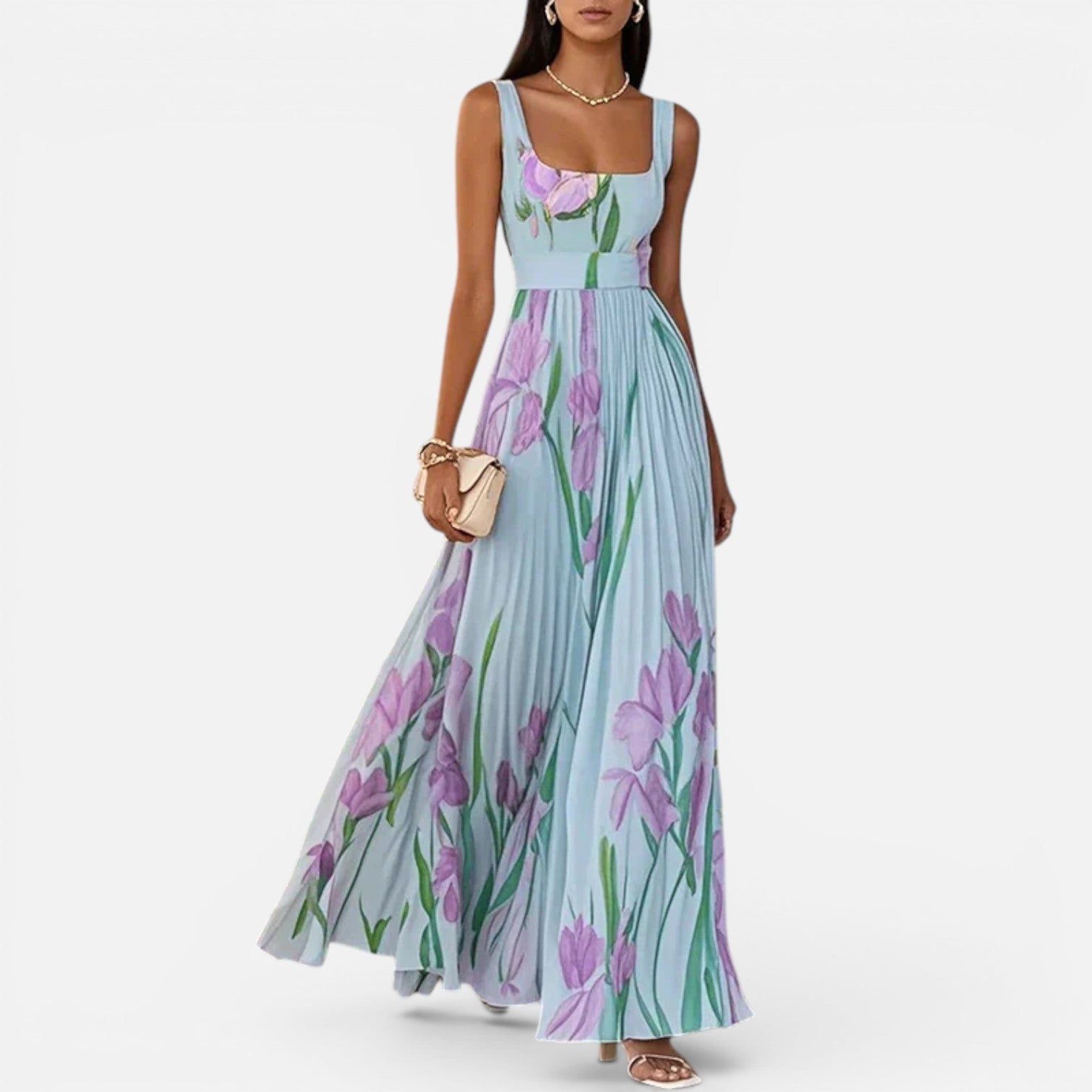 Floral Maxi Dress for Women | Elegant Summer Style | Lightweight Fabric