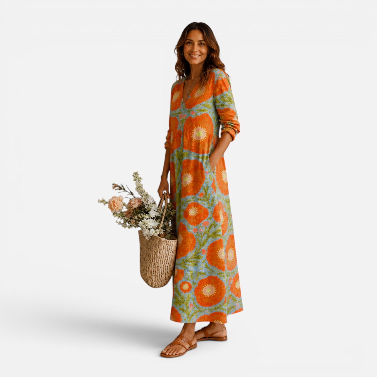 Floral Maxi Dress for Women | Relaxed Boho Style | Summer Casual Wear