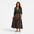Floral Midi Dress for Women | Lightweight Fabric | Casual Summer Wear