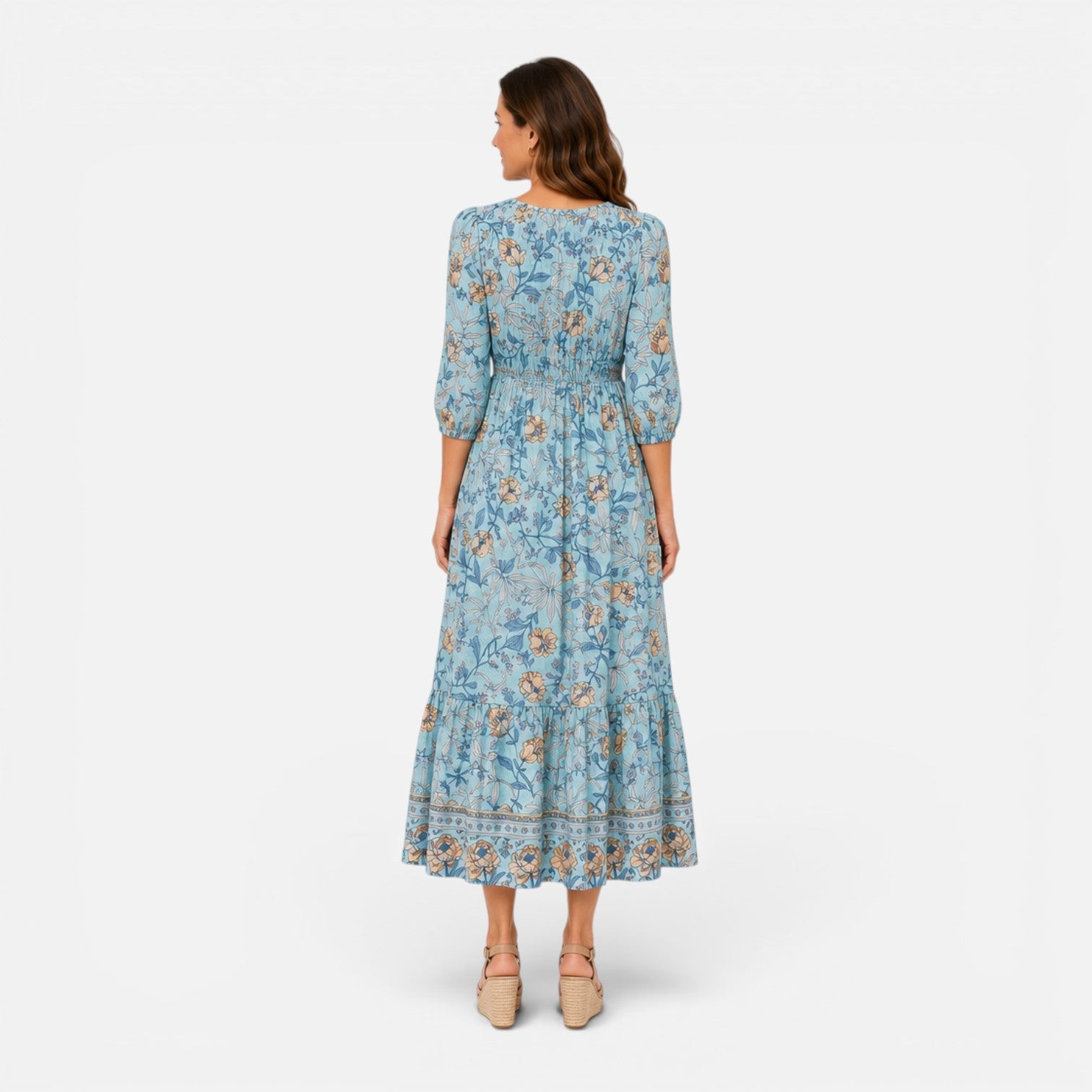 Floral Midi Dress for Women | Lightweight Summer Casual Wear
