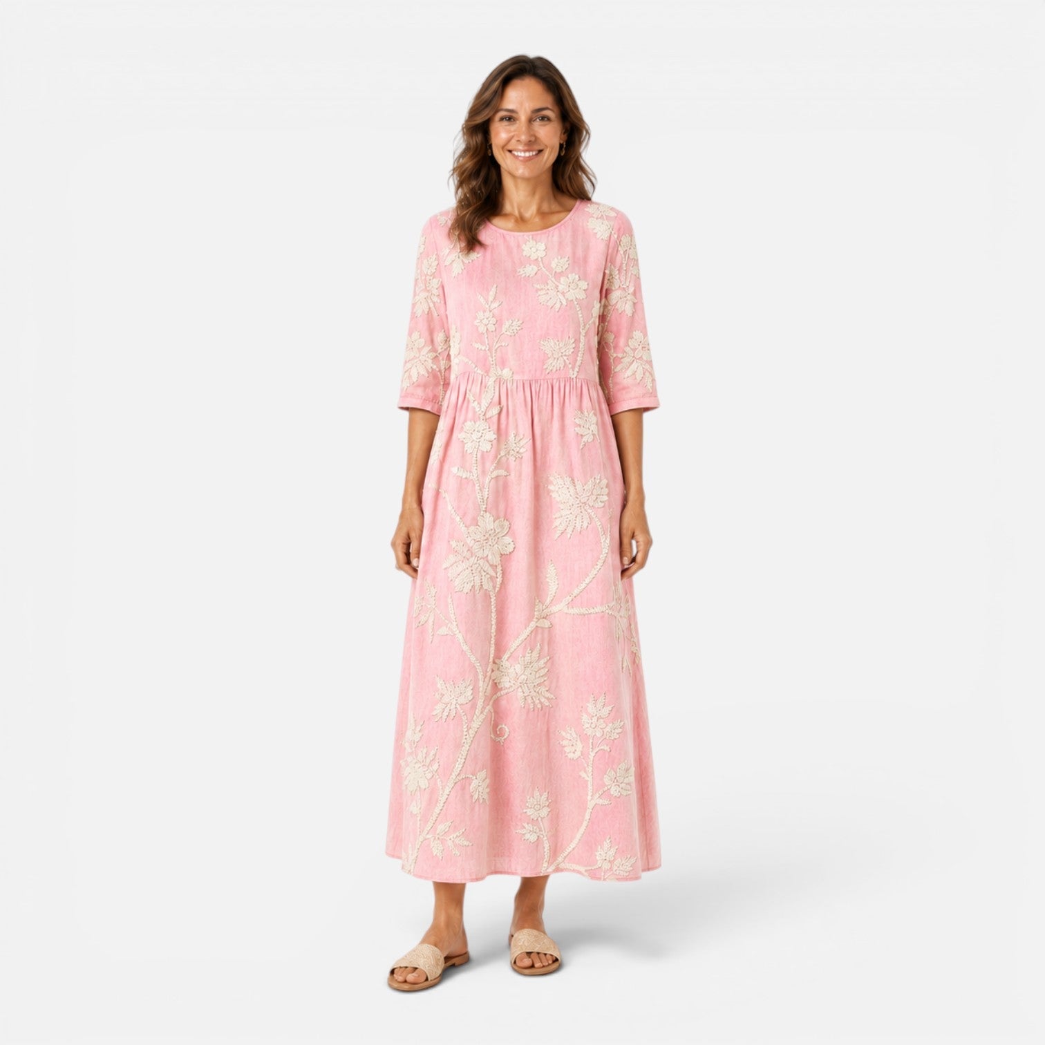 Floral Midi Dress for Women | Lightweight Summer Style | Casual Wear