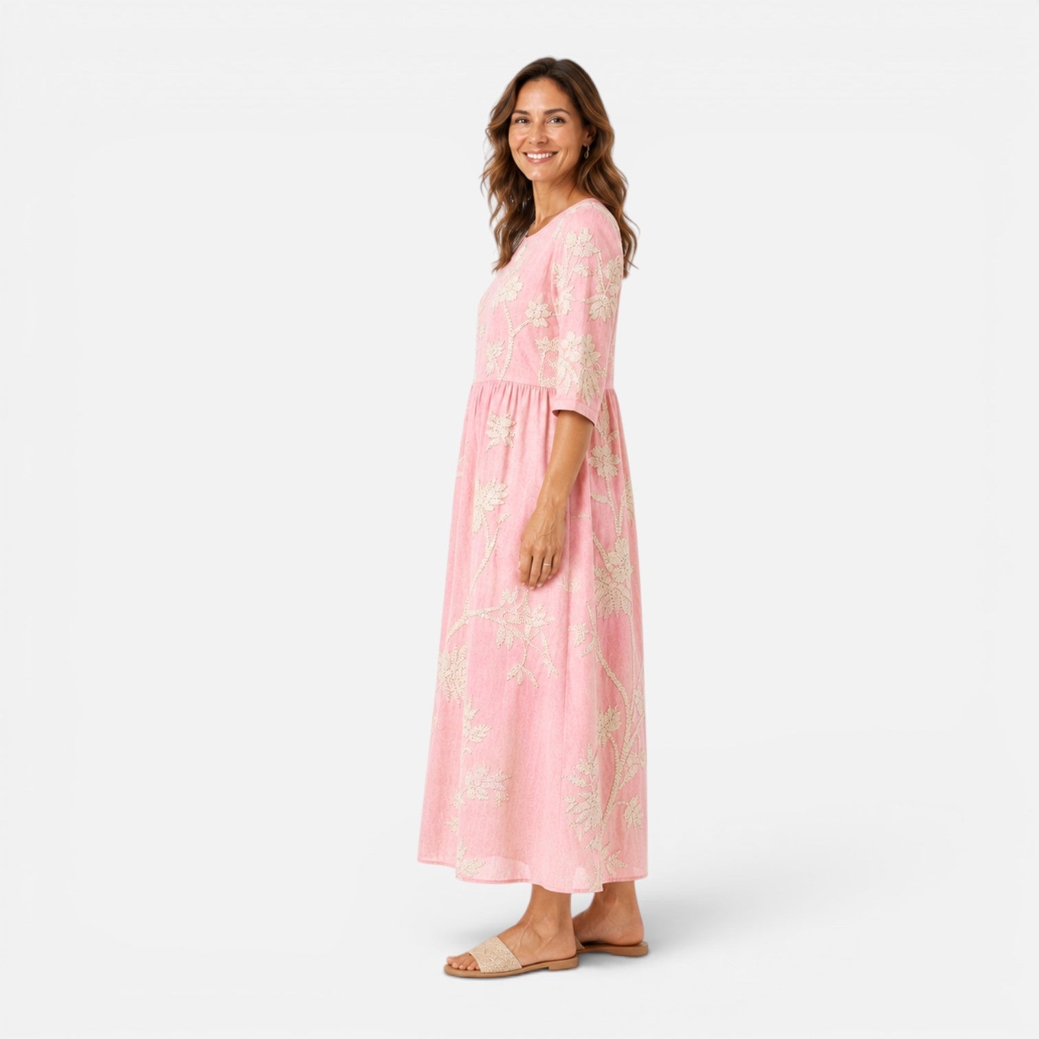 Floral Midi Dress for Women | Lightweight Summer Style | Casual Wear
