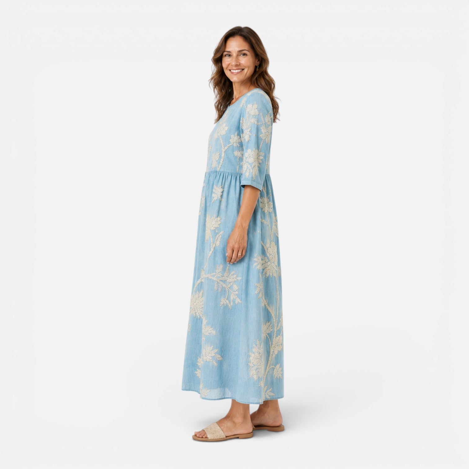 Floral Midi Dress for Women | Lightweight Summer Style | Casual Wear