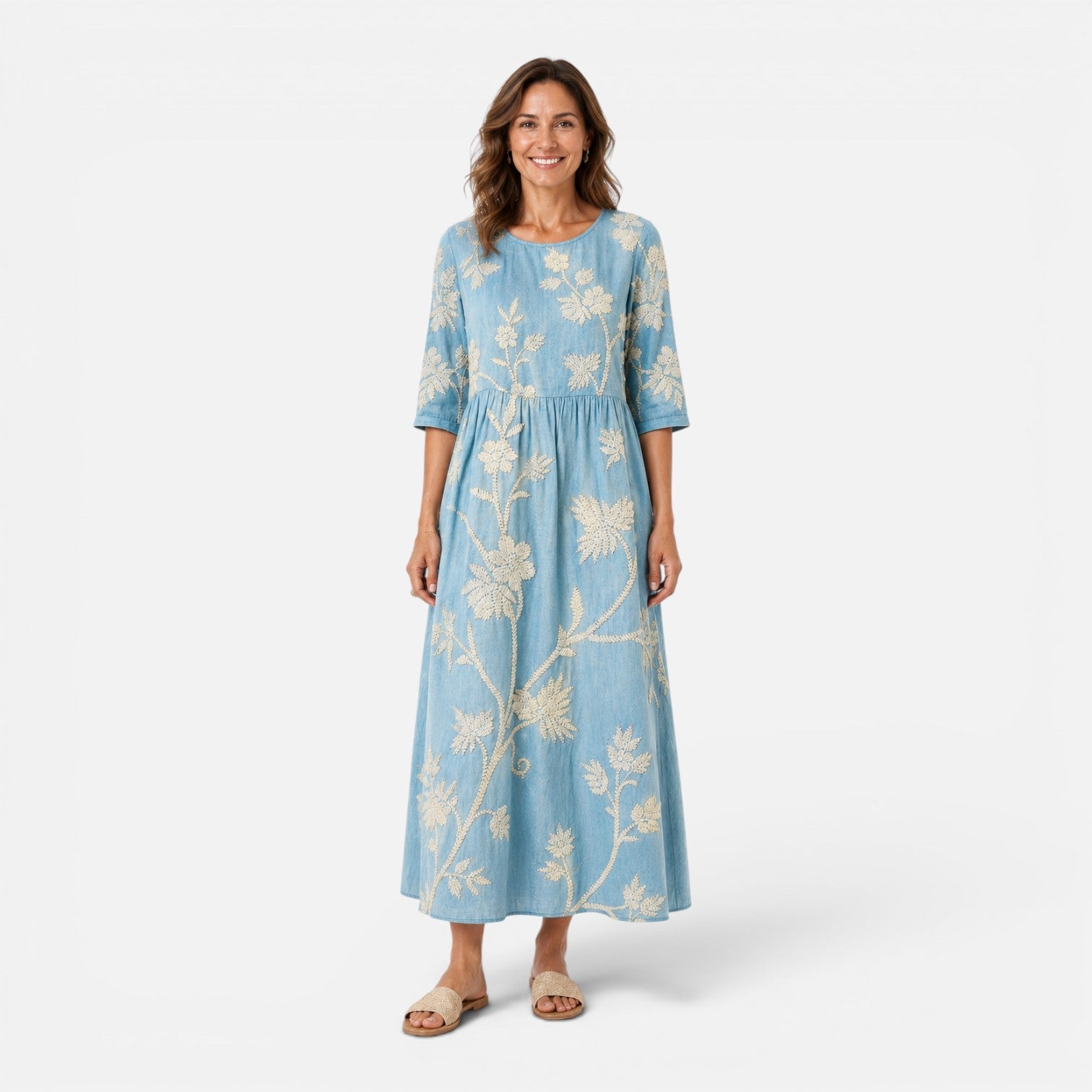 Floral Midi Dress for Women | Lightweight Summer Style | Casual Wear