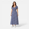Floral V-Neck Midi Dress | Elegant Summer Style for Women’s Occasions