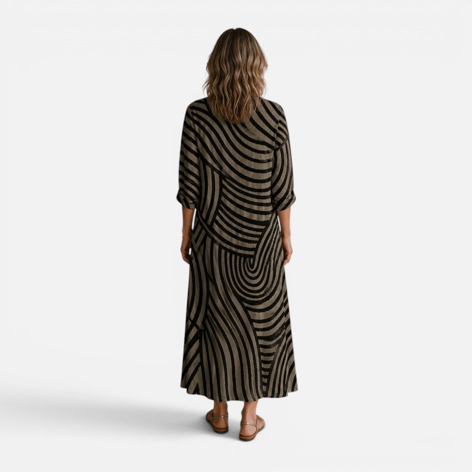 Flowy Maxi Dress for Women | Abstract Print | Casual Summer Wear