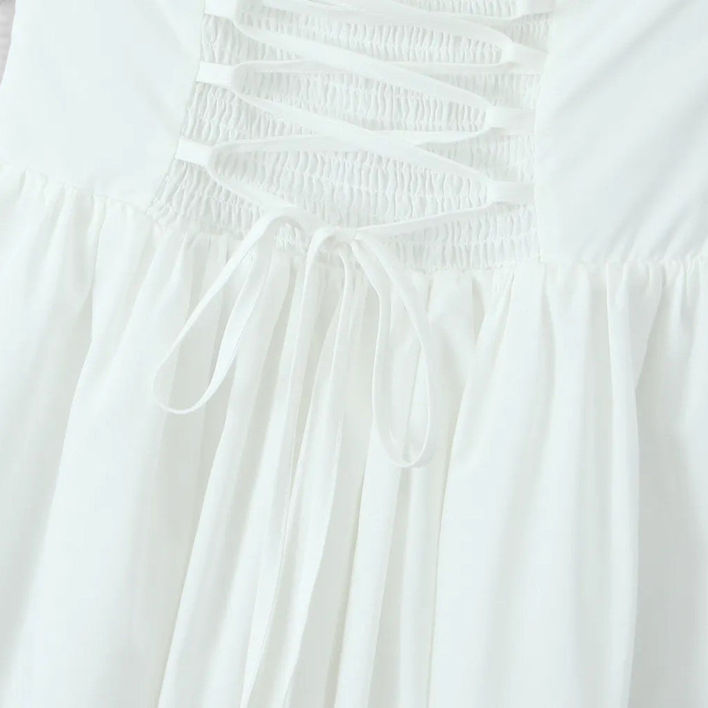 Halter Neck Backless Midi Corset Dress | Fit and Flare Party Dress