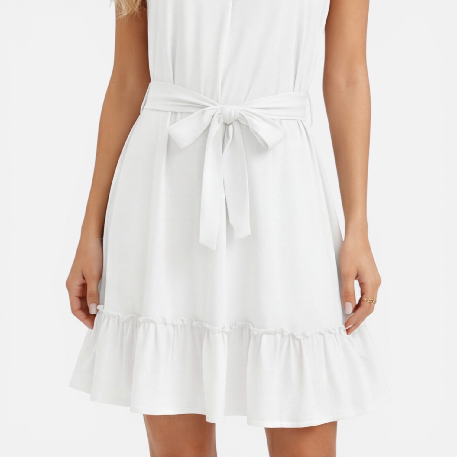 Halter Neck Mini Dress for Women | Lightweight Elegant Summer Style
