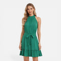 Halter Neck Mini Dress for Women | Lightweight Elegant Summer Style