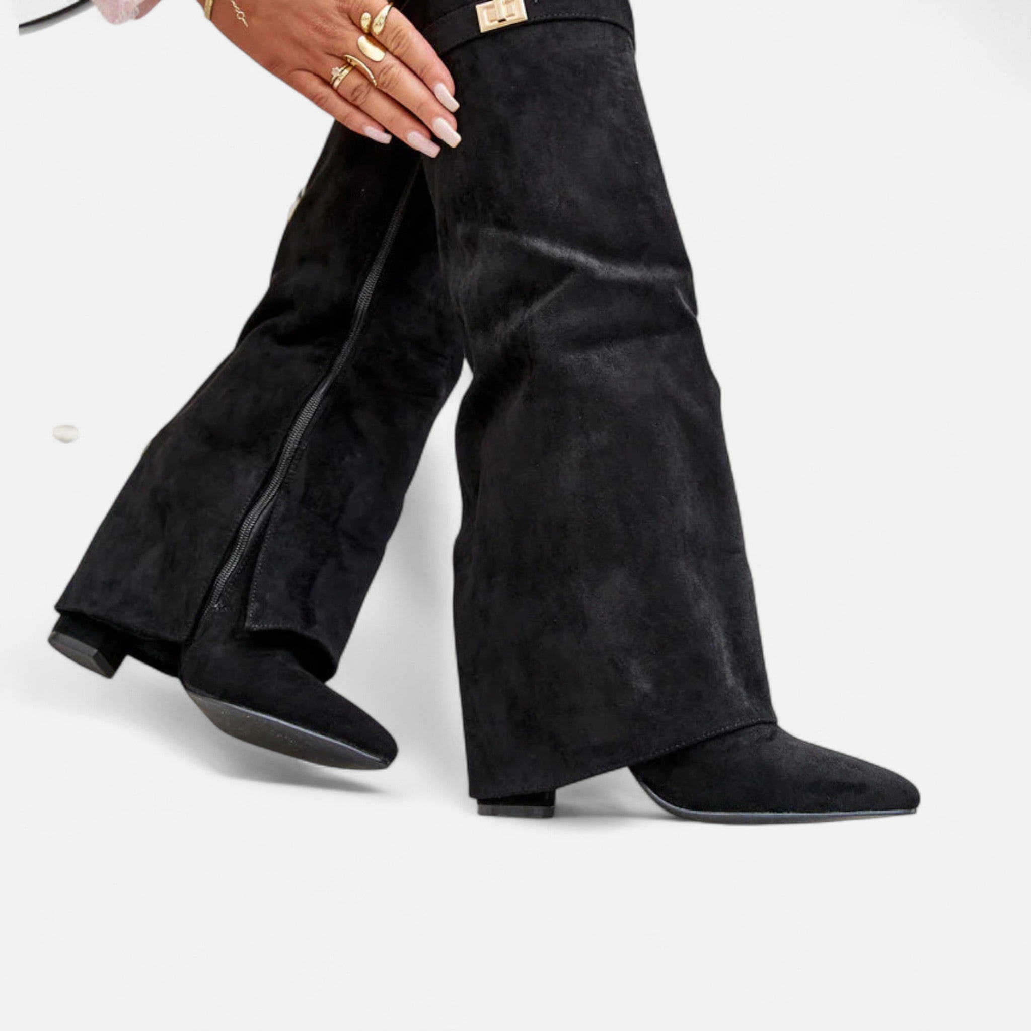 Knee-High Suede Boots for Women | Classic Comfort Fit Footwear