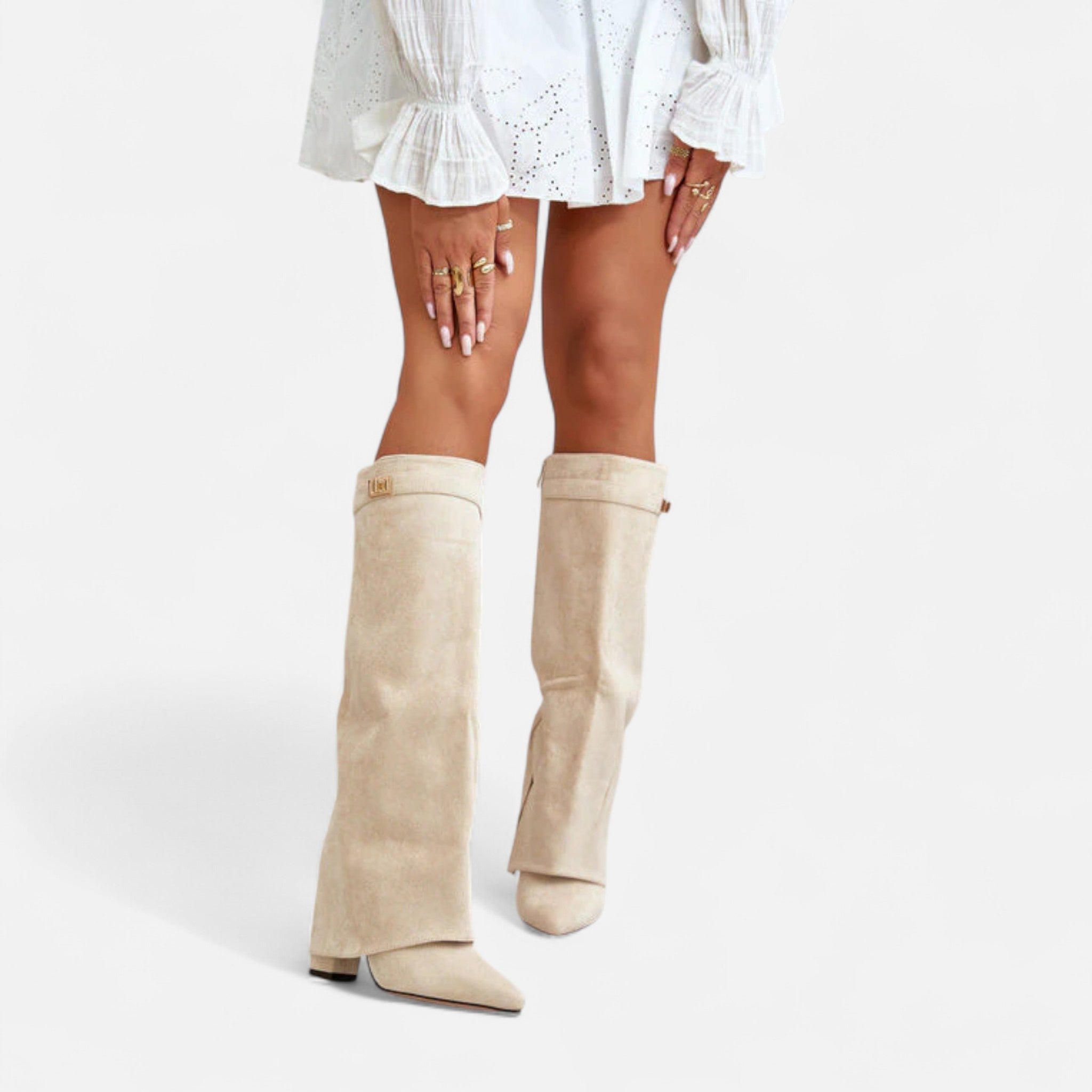 Knee-High Suede Boots for Women | Classic Comfort Fit Footwear
