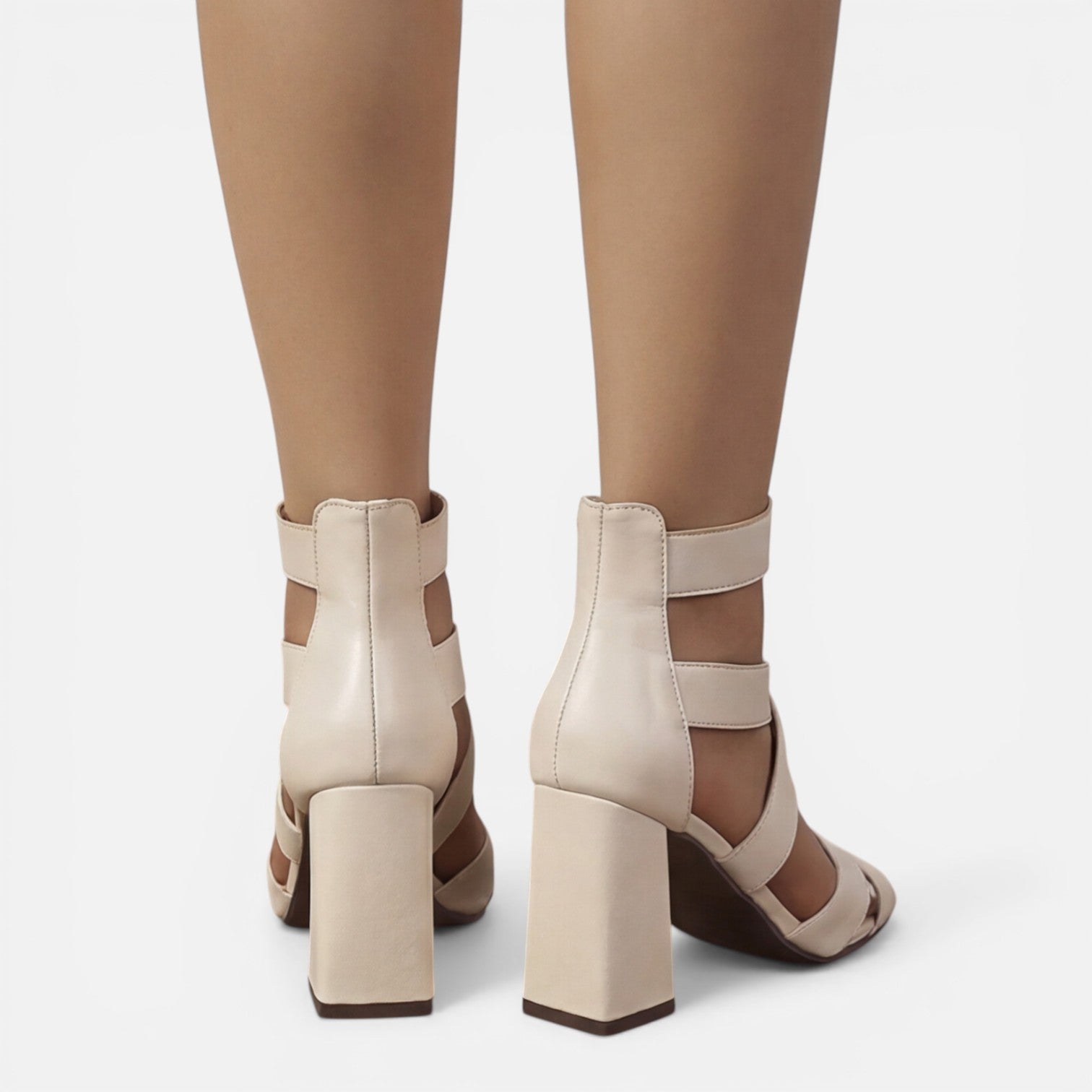 Leather Block Heel Sandals for Women | Comfortable Minimalist Design
