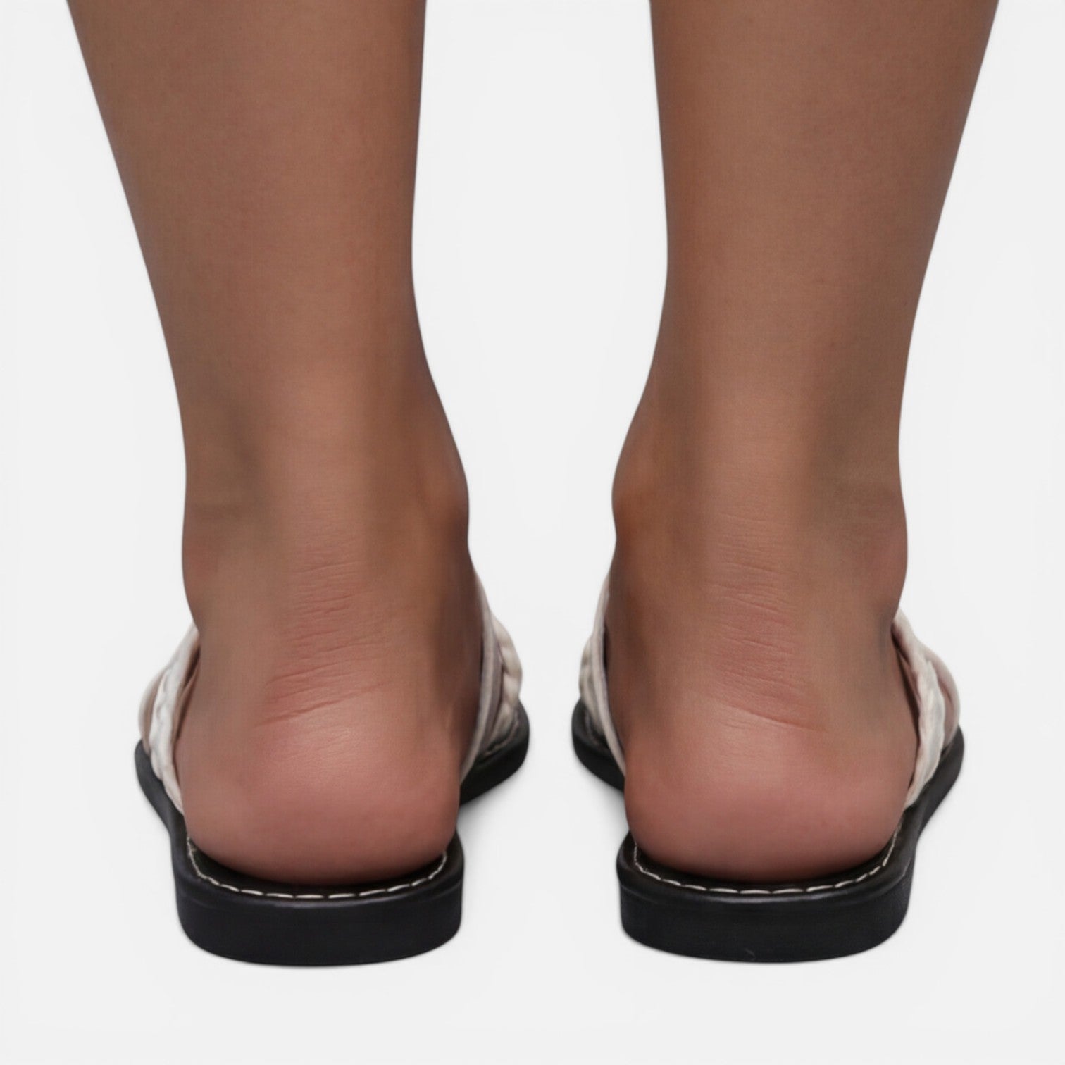 Leather Strap Flat Sandals for Women - Comfortable Summer Slides