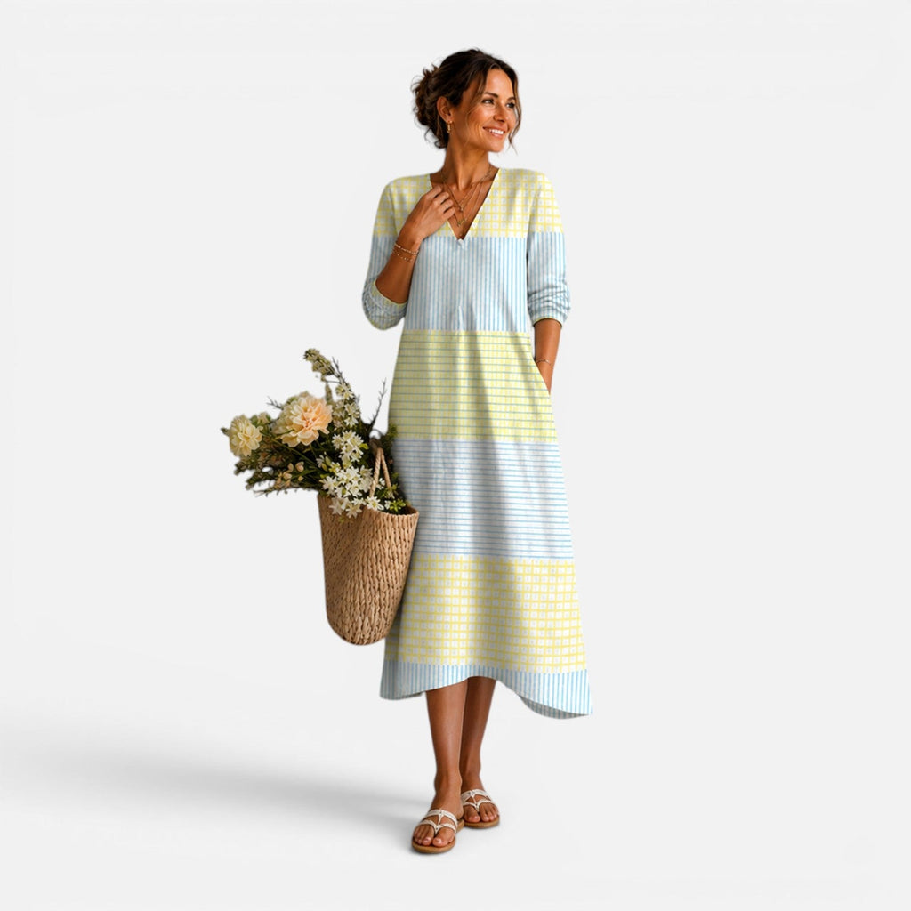 Lightweight Breathable Midi Dress for Women | Summer Casual Wear