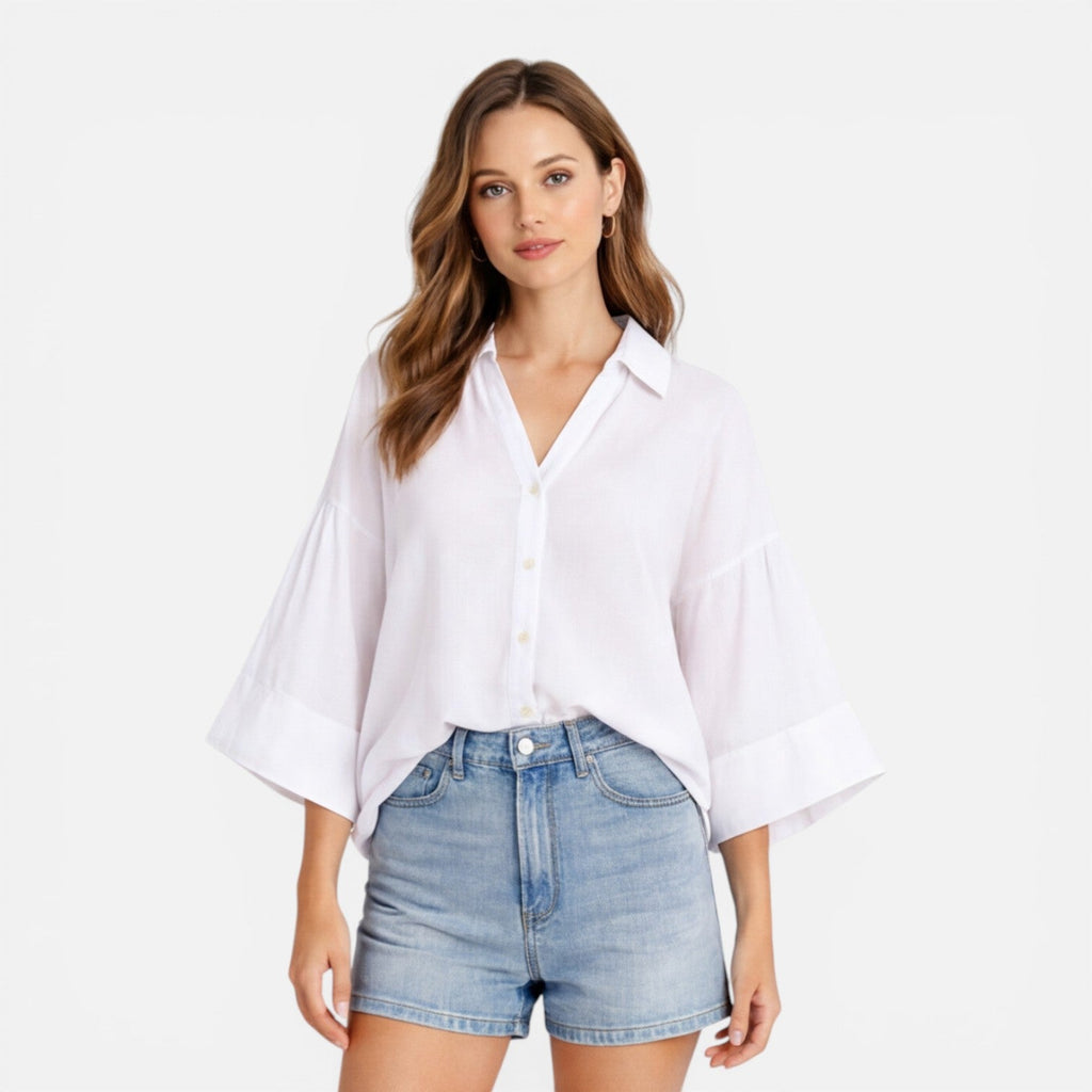 Lightweight Summer Blouse for Women | Loose Fit Vacation Shirt