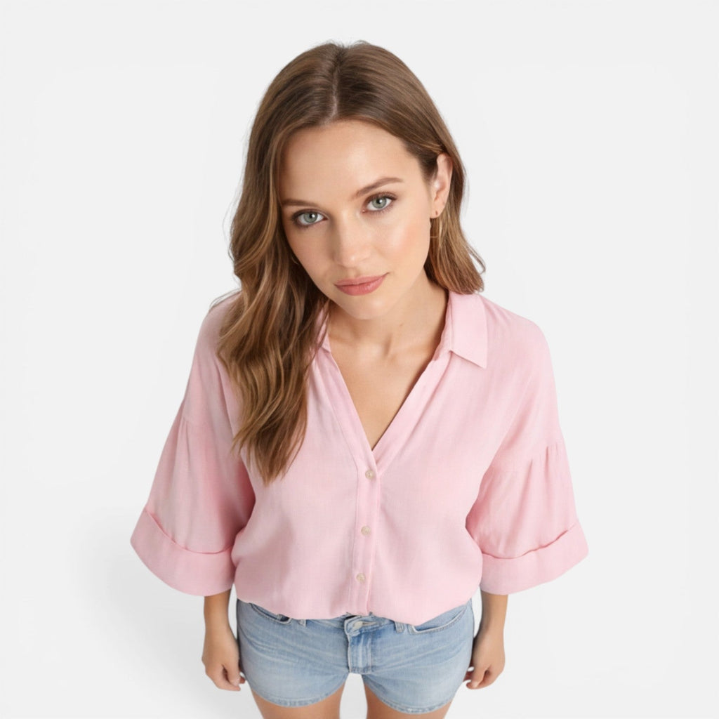 Lightweight Summer Blouse for Women | Loose Fit Vacation Shirt