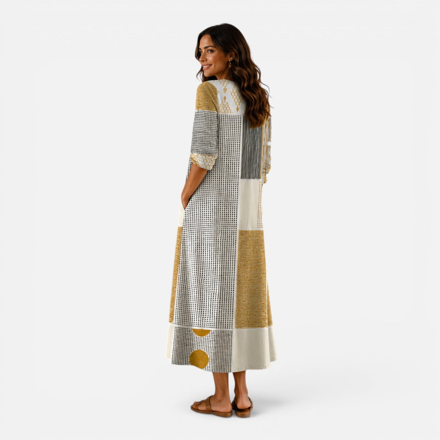 Lightweight Summer Midi Dress for Women - Casual, Comfortable Fit