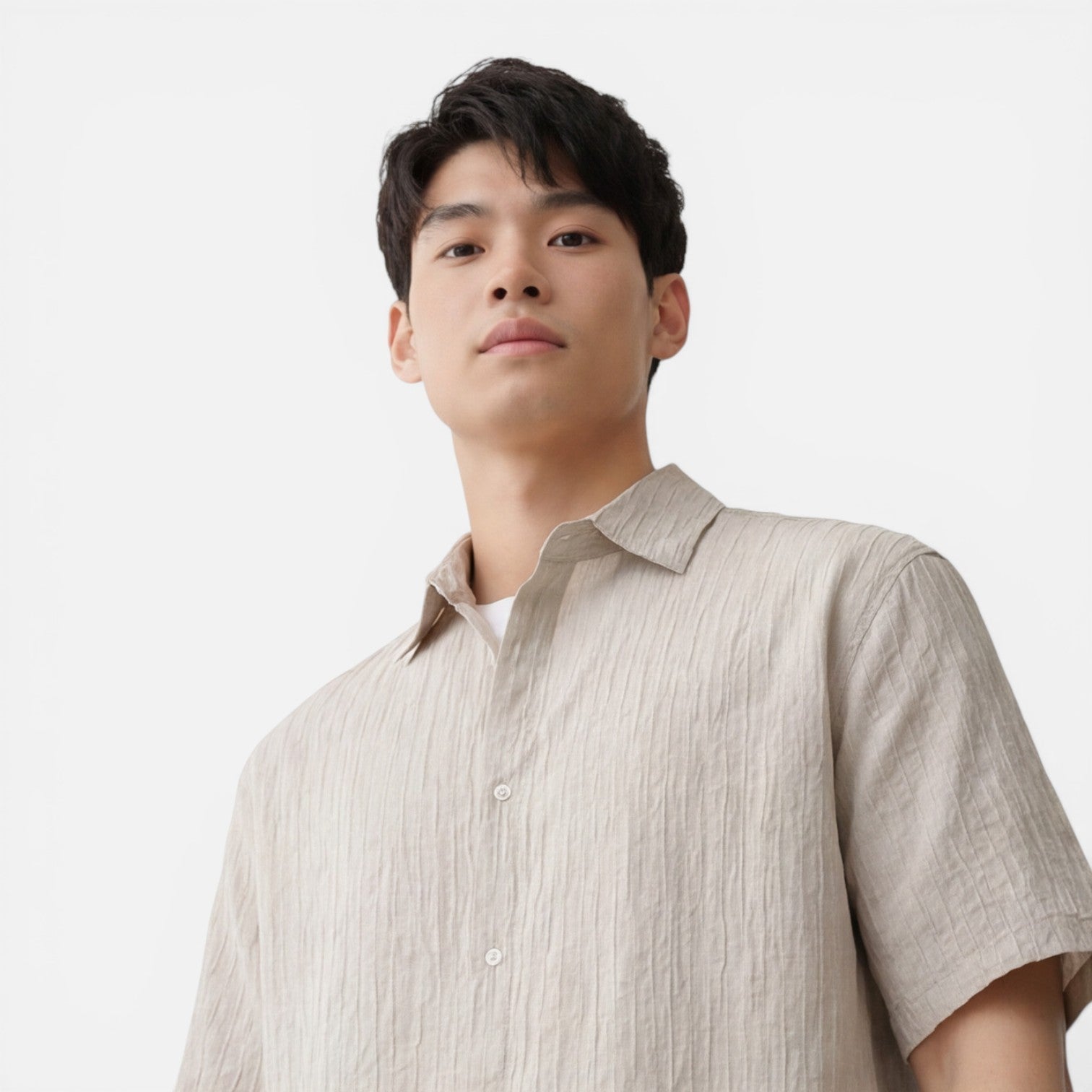 Lightweight Tencel Short Sleeve Shirt for Men | Summer Comfort Fit