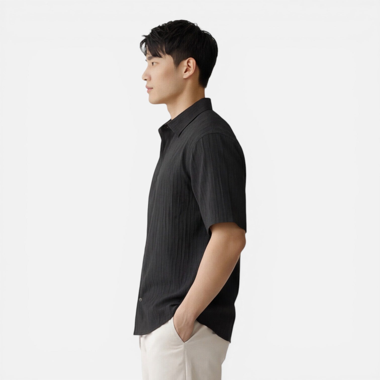 Lightweight Tencel Short Sleeve Shirt for Men | Summer Comfort Fit
