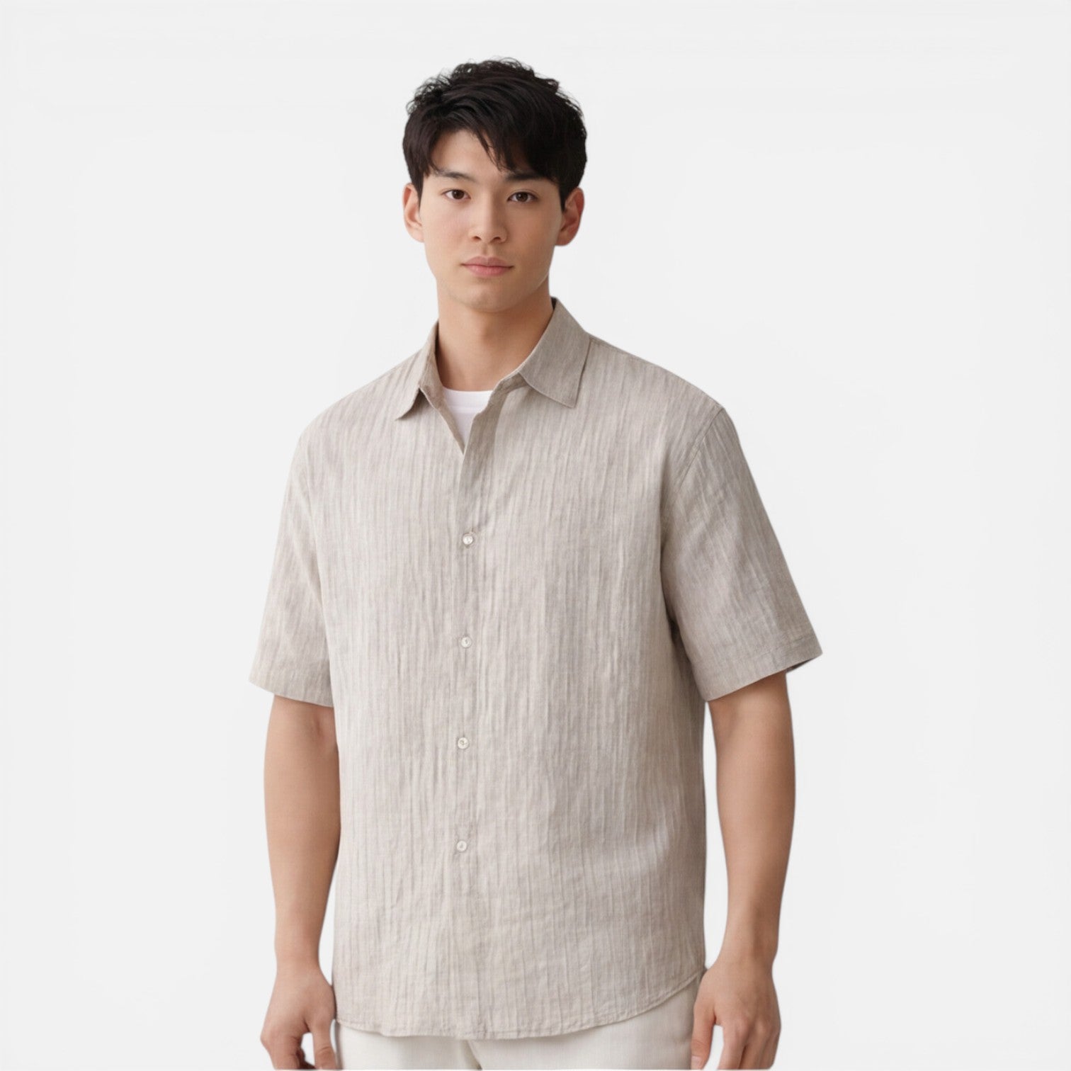 Lightweight Tencel Short Sleeve Shirt for Men | Summer Comfort Fit