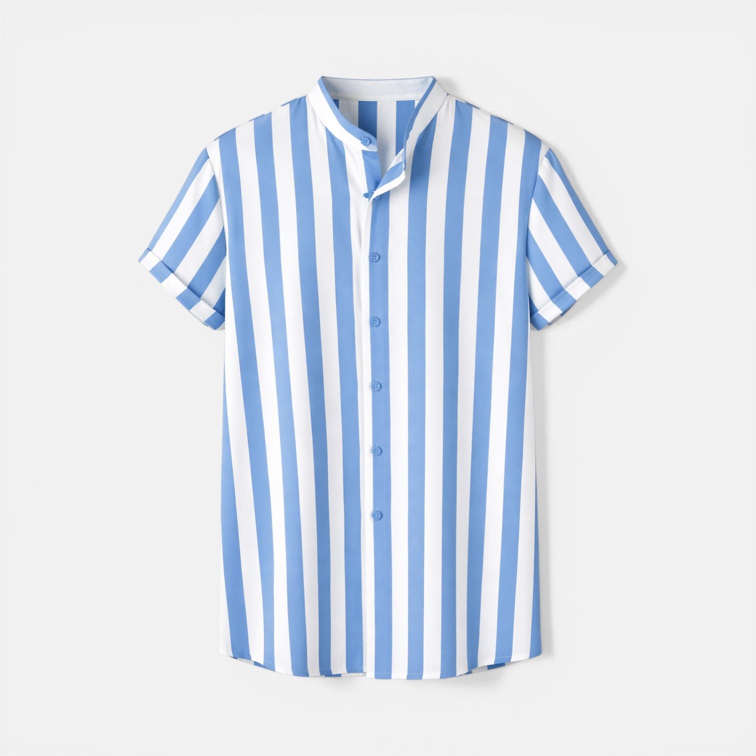 Lightweight Vertical Stripe Slim Fit Shirt for Men - Summer Casual Wear