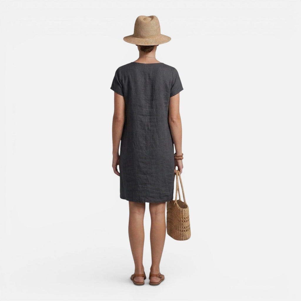 Lightweight Women's Casual Dress with Pockets - Relaxed Fit & Breathable