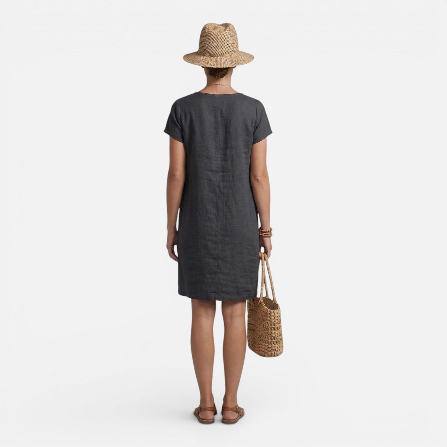 Lightweight Women's Casual Dress with Pockets - Relaxed Fit & Breathable