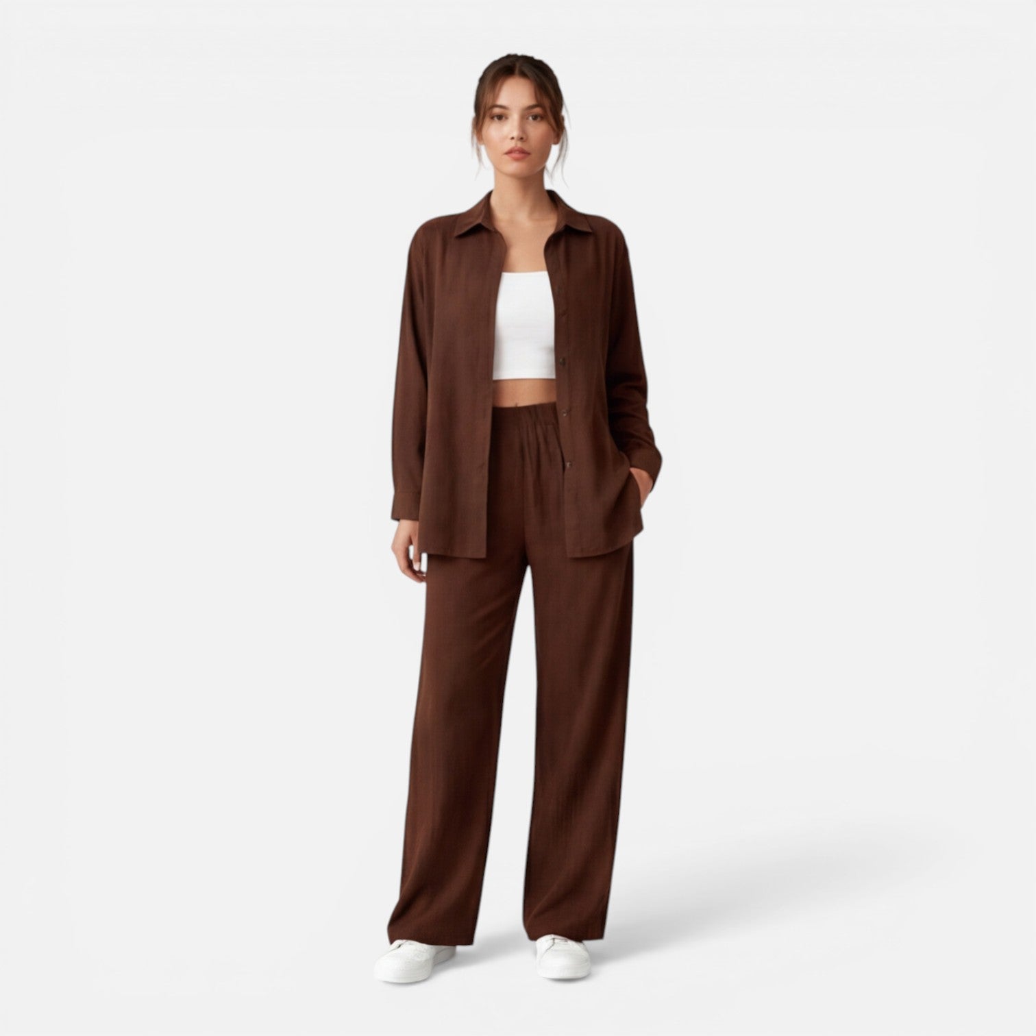 Lightweight Women's Two-Piece Summer Travel Outfit | Comfortable Casual Set