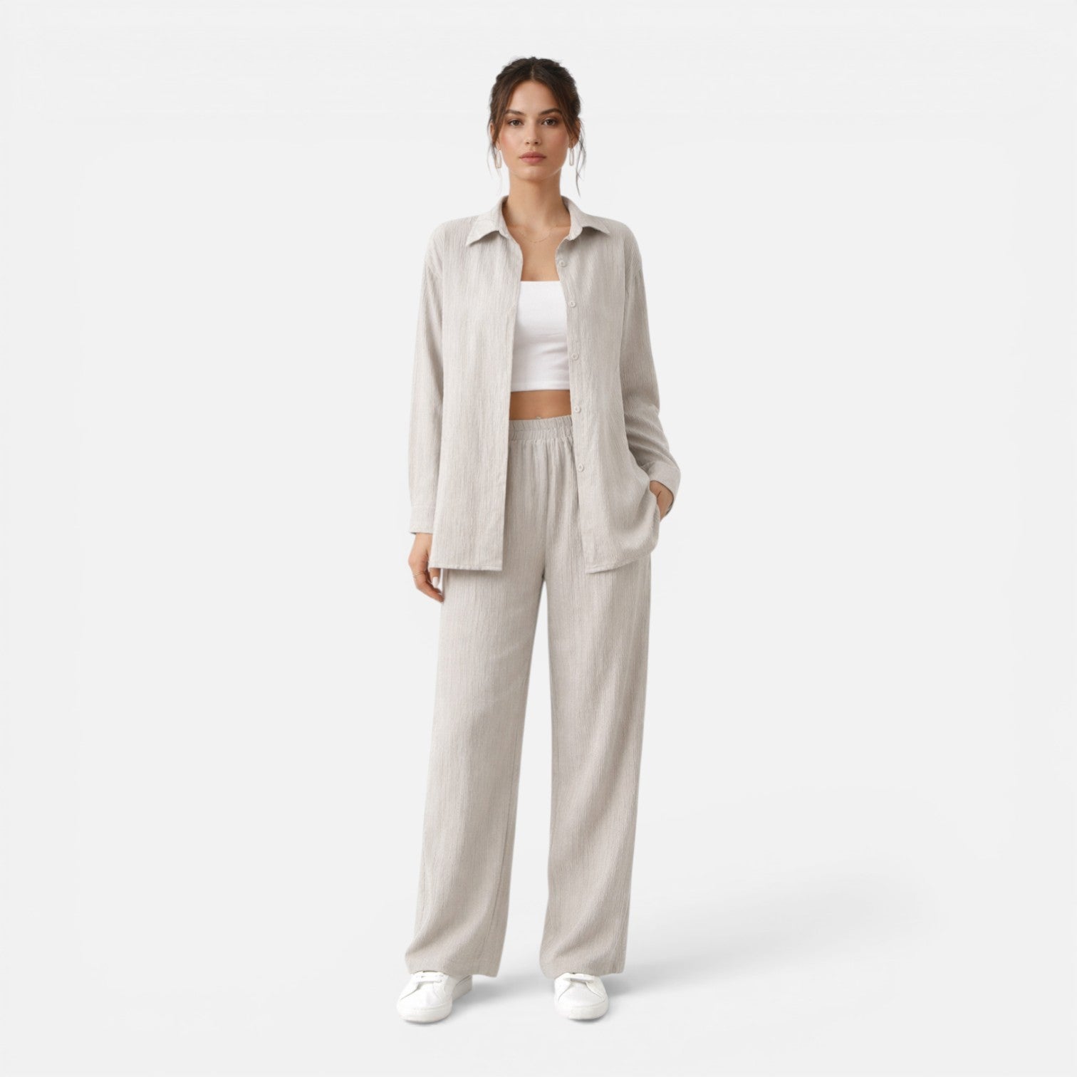 Lightweight Women's Two-Piece Summer Travel Outfit | Comfortable Casual Set