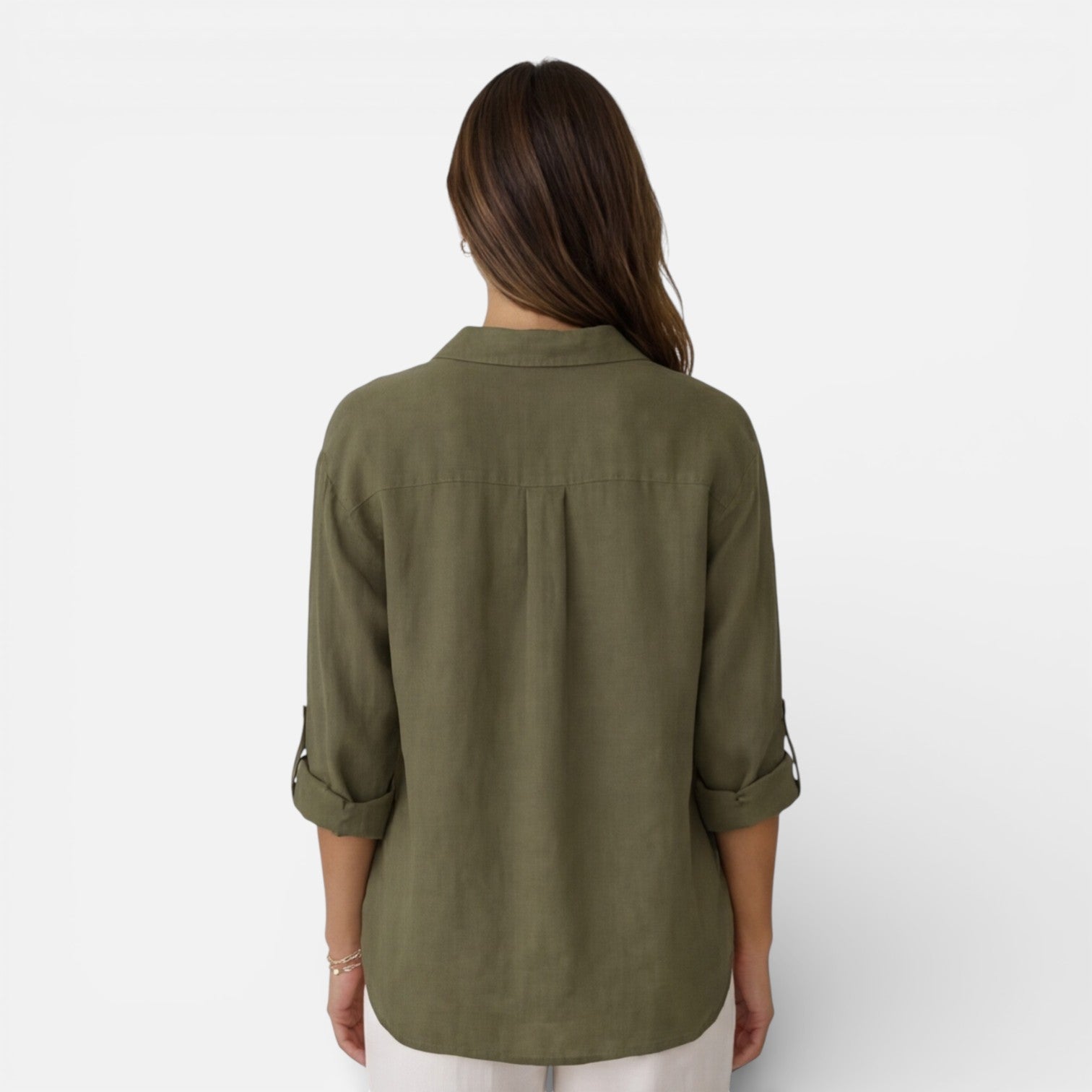 Linen Cotton Blend Summer Shirt for Women - Breathable Relaxed Fit