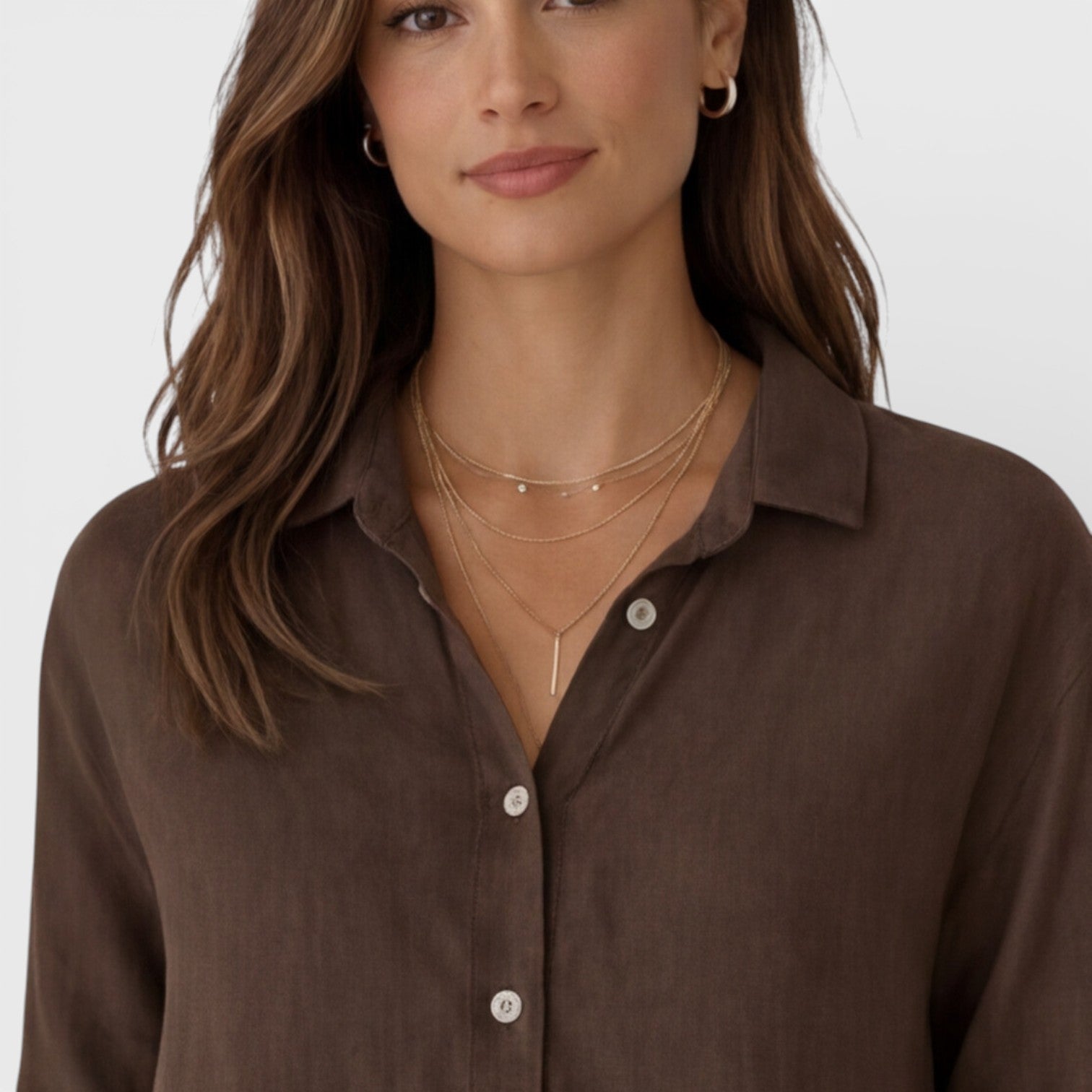 Linen Cotton Blend Summer Shirt for Women - Breathable Relaxed Fit