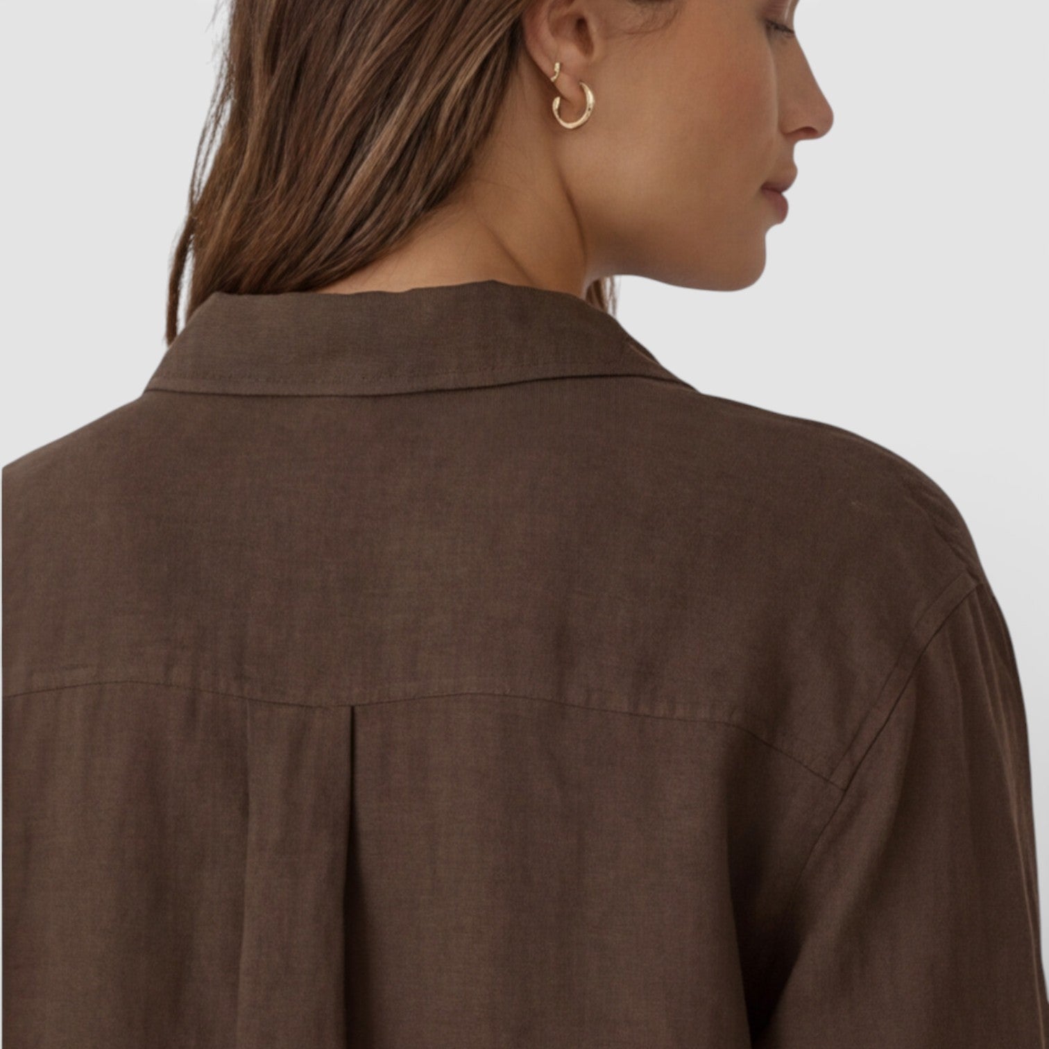 Linen Cotton Blend Summer Shirt for Women - Breathable Relaxed Fit