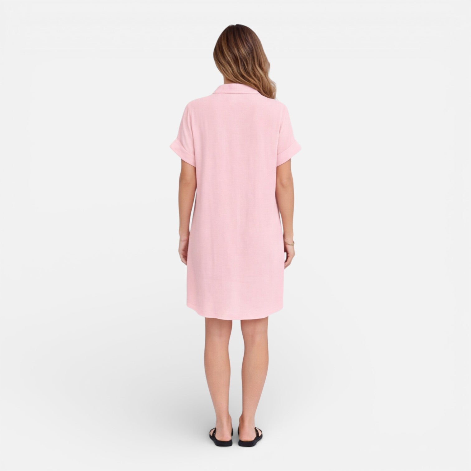Linen Shirt Dress for Women with Pockets – Casual Summer Outfit