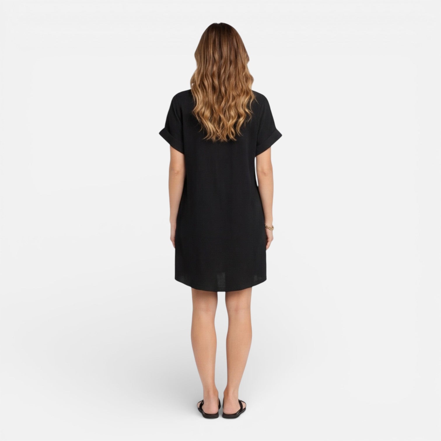 Linen Shirt Dress for Women with Pockets – Casual Summer Outfit